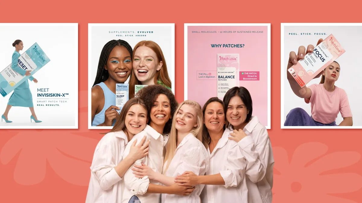 Patch Love social media posts for wellness patches