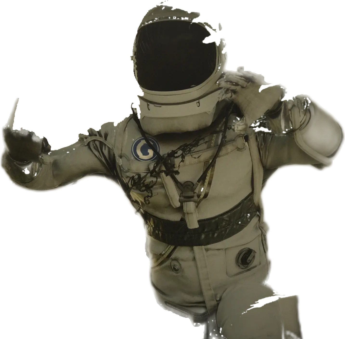 Astronaut among jungle leaves, Groowly's brand illustration